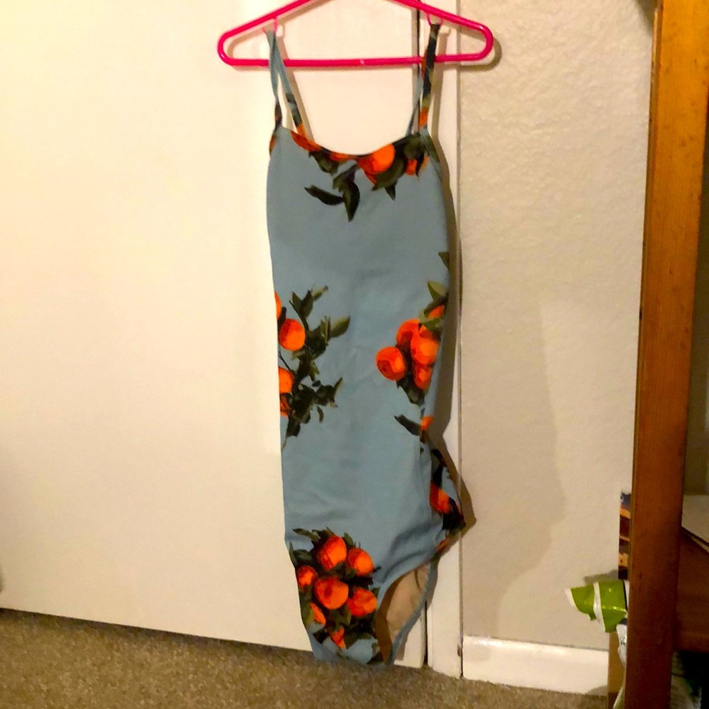 Albion peach print one-piece